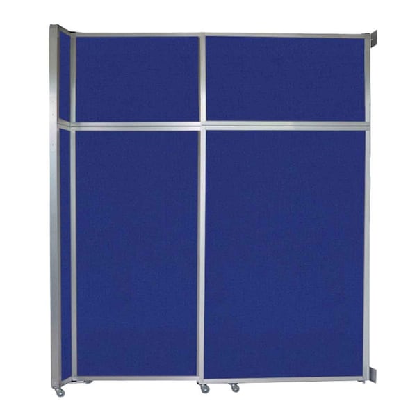 Versare Operable Wall Sliding Room Divider 6'10" x 8'5-1/4" Royal Blue Fabric 1072205 - main